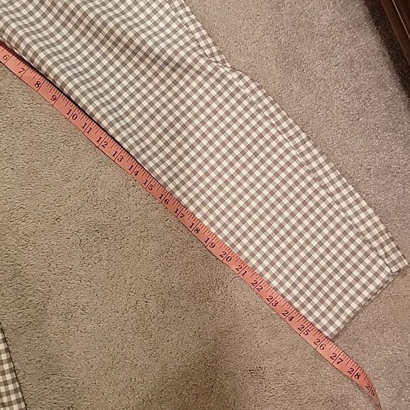 I love Tyler Madison beige houndstooth skinny capri pants sz med - Picture 11 of 12